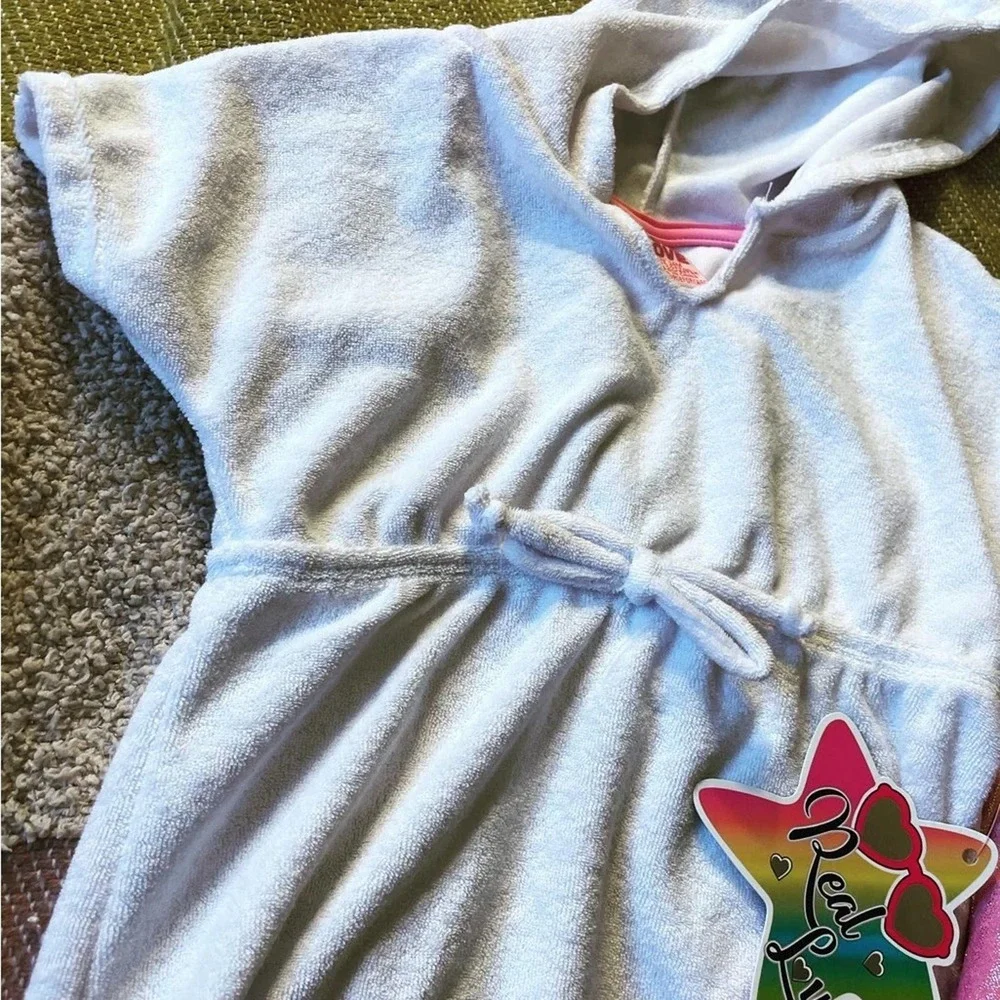 NWT Rainbow Glitter Swimsuit and Terry Cloth Dress